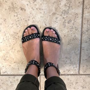 Black gladiator sandals